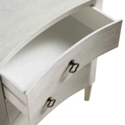 Thalia Concave 3 Drawer Bedside Table, Washed White 25 Thalia Concave 3 Drawer Bedside Table, Washed White -Daals Store XXNS 021 WHITEWASH detail1