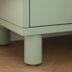 Maude 2 Drawer Bedside Table, Muted Pistachio Ash With Raffia 17 Maude 2 Drawer Bedside Table, Muted Pistachio Ash With Raffia -Daals Store XXNS 029 GREEN RAF scene4