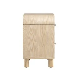 Maude 2 Drawer Bedside Table, Natural Ash With Raffia -Daals Store XXNS 029 NAT RAF WB3