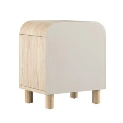 Maude 2 Drawer Bedside Table, Natural Ash With Raffia -Daals Store XXNS 029 NAT RAF WB5
