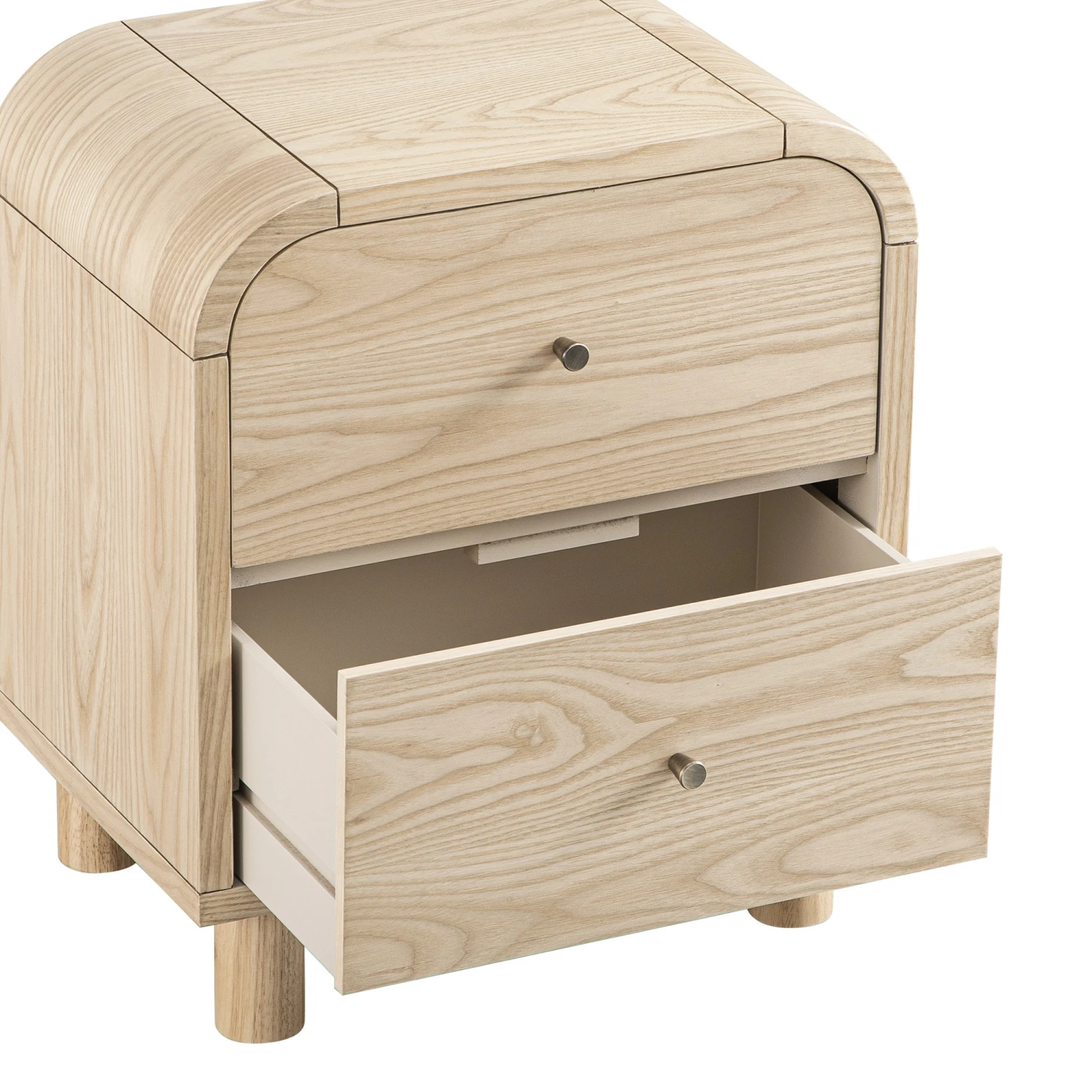 Maude 2 Drawer Bedside Table, Natural Ash 13 Maude 2 Drawer Bedside Table, Natural Ash - Image 13