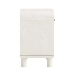 Maude 1 Drawer Bedside Table, Washed White Ash With Raffia -Daals Store XXNS 031 WHITE RAF WB5