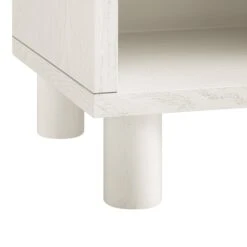 Maude 1 Drawer Bedside Table, Washed White Ash With Raffia -Daals Store XXNS 031 WHITE RAF detail4