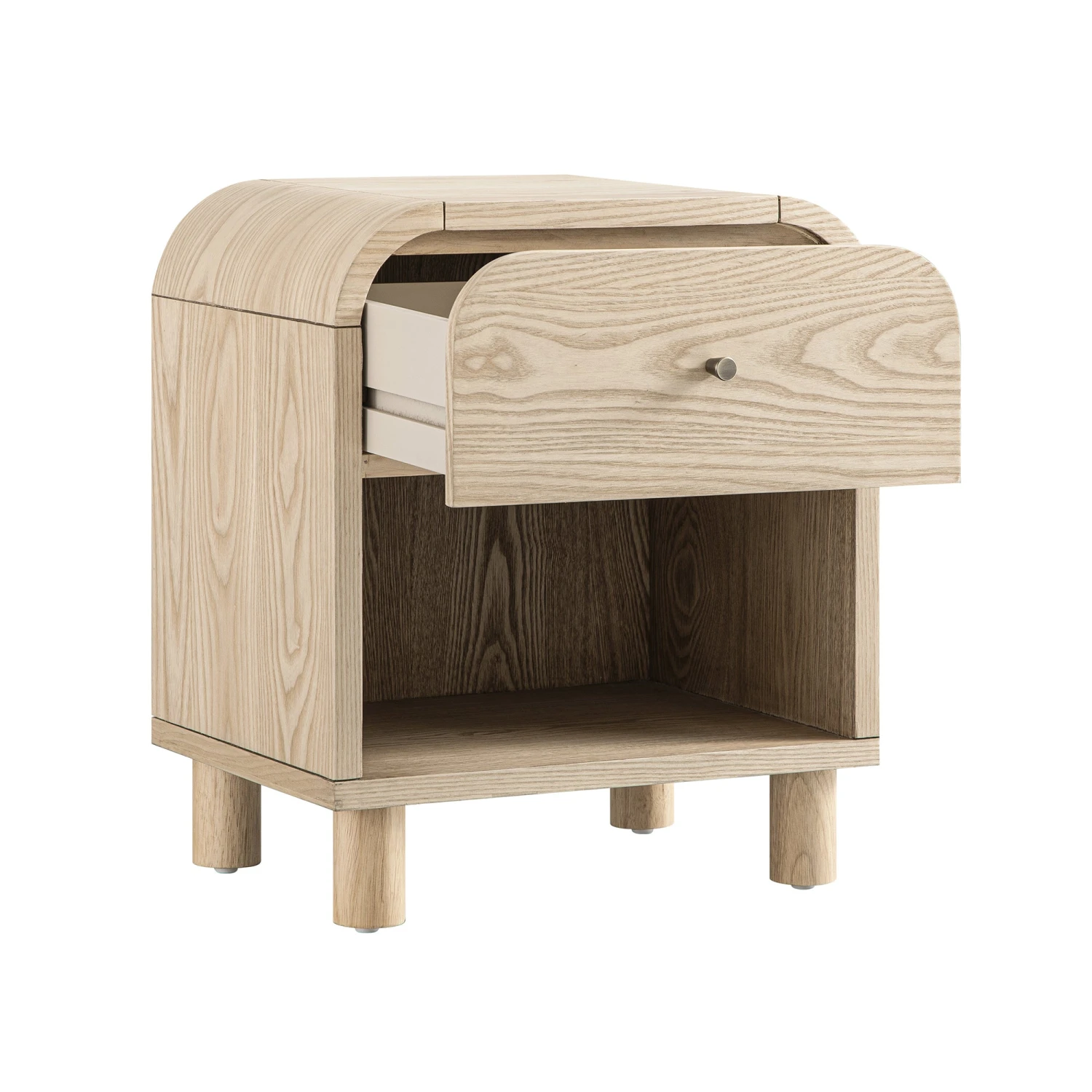 Maude 1 Drawer Bedside Table, Natural Ash 9 Maude 1 Drawer Bedside Table, Natural Ash - Image 9
