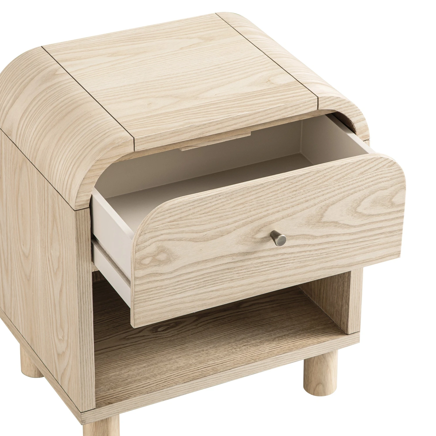 Maude 1 Drawer Bedside Table, Natural Ash 13 Maude 1 Drawer Bedside Table, Natural Ash - Image 13