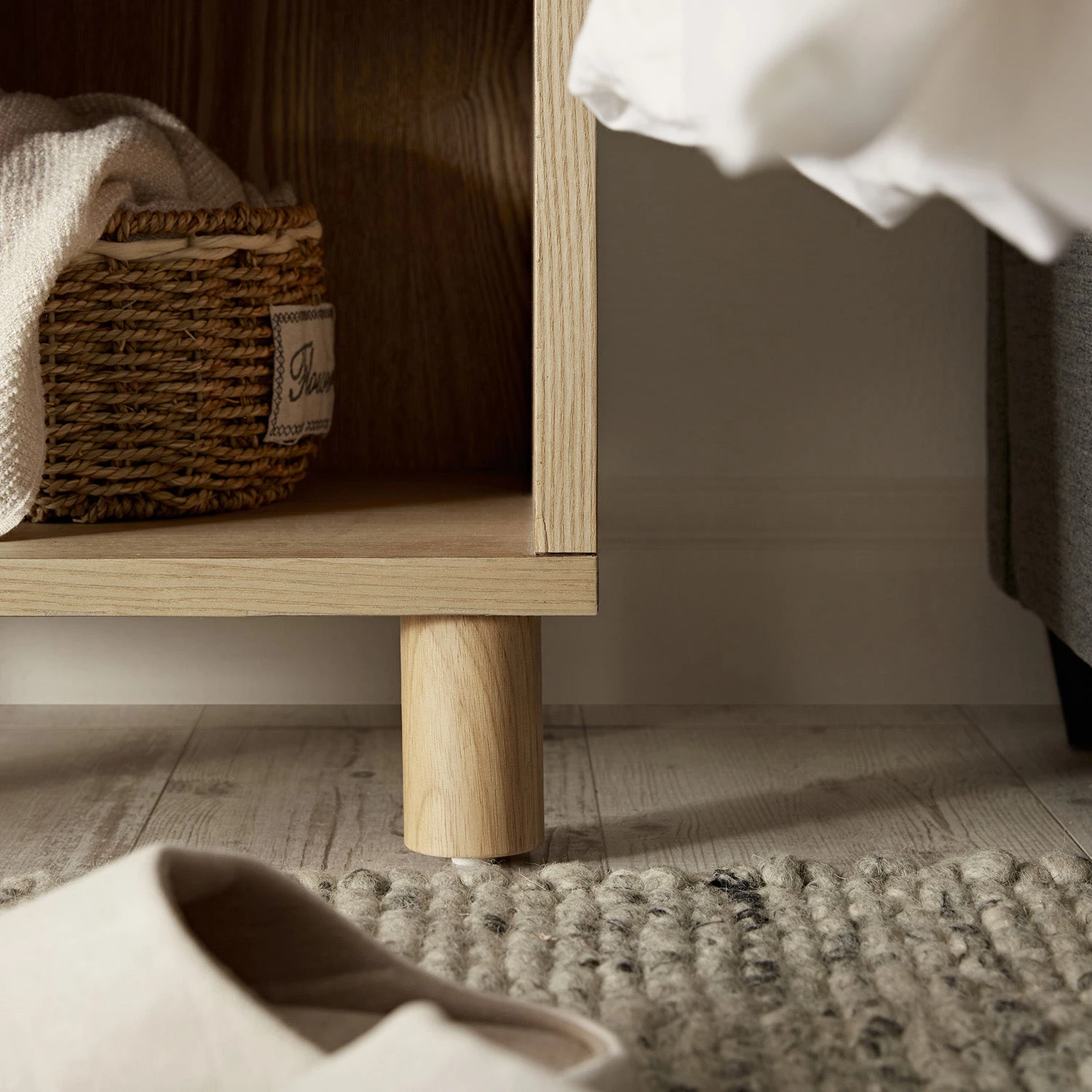 Maude 1 Drawer Bedside Table, Natural Ash 5 Maude 1 Drawer Bedside Table, Natural Ash - Image 5