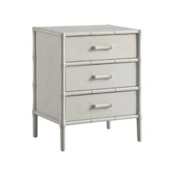 Elstowe Faux Bamboo 3-Drawer Bedside Table, Shaded White 22 Elstowe Faux Bamboo 3-Drawer Bedside Table, Shaded White -Daals Store XXNS 060 BEIGE WB2