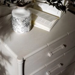 Elstowe Faux Bamboo 3-Drawer Bedside Table, Shaded White 20 Elstowe Faux Bamboo 3-Drawer Bedside Table, Shaded White -Daals Store XXNS 060 BEIGE scene5