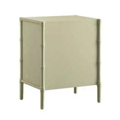 Elstowe Faux Bamboo 3-Drawer Bedside Table, Sage Green 26 Elstowe Faux Bamboo 3-Drawer Bedside Table, Sage Green -Daals Store XXNS 060 GREEN WB5