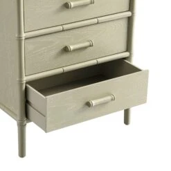 Elstowe Faux Bamboo 3-Drawer Bedside Table, Sage Green 28 Elstowe Faux Bamboo 3-Drawer Bedside Table, Sage Green -Daals Store XXNS 060 GREEN detail2
