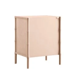 Elstowe Faux Bamboo 3-Drawer Bedside Table, Nude Pink 28 Elstowe Faux Bamboo 3-Drawer Bedside Table, Nude Pink -Daals Store XXNS 060 NUDE WB5