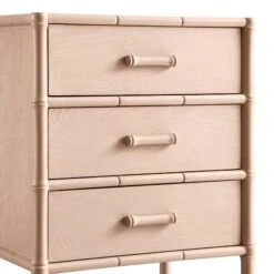 Elstowe Faux Bamboo 3-Drawer Bedside Table, Nude Pink 29 Elstowe Faux Bamboo 3-Drawer Bedside Table, Nude Pink -Daals Store XXNS 060 NUDE detail1