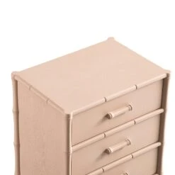 Elstowe Faux Bamboo 3-Drawer Bedside Table, Nude Pink 30 Elstowe Faux Bamboo 3-Drawer Bedside Table, Nude Pink -Daals Store XXNS 060 NUDE detail2