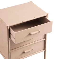 Elstowe Faux Bamboo 3-Drawer Bedside Table, Nude Pink 31 Elstowe Faux Bamboo 3-Drawer Bedside Table, Nude Pink -Daals Store XXNS 060 NUDE detail3