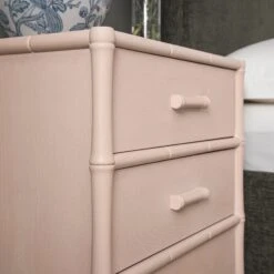 Elstowe Faux Bamboo 3-Drawer Bedside Table, Nude Pink 21 Elstowe Faux Bamboo 3-Drawer Bedside Table, Nude Pink -Daals Store XXNS 060 NUDE scene5