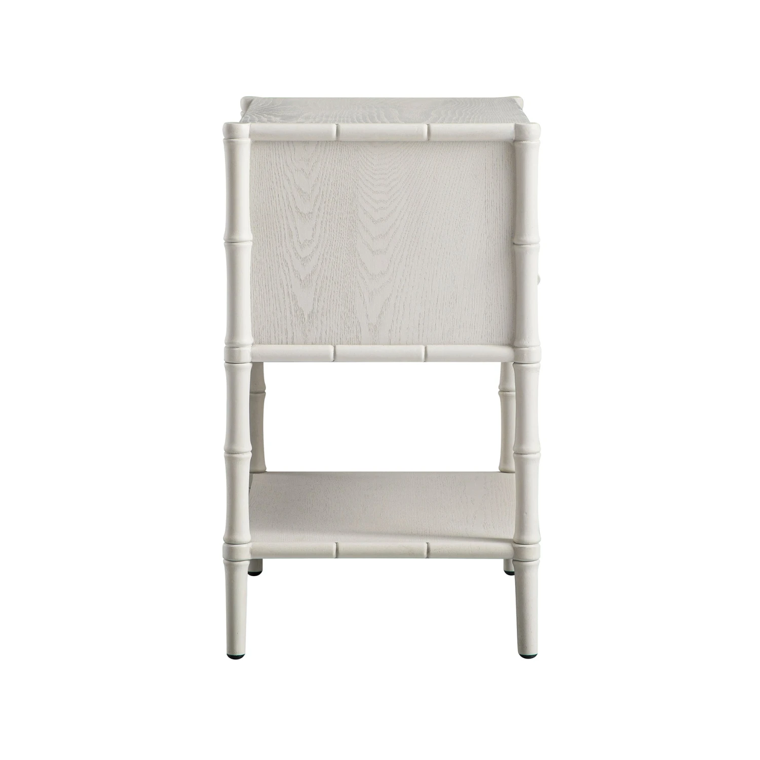Elstowe Faux Bamboo 2-Drawer Bedside Table, Shaded White 5 Elstowe Faux Bamboo 2-Drawer Bedside Table, Shaded White - Image 5