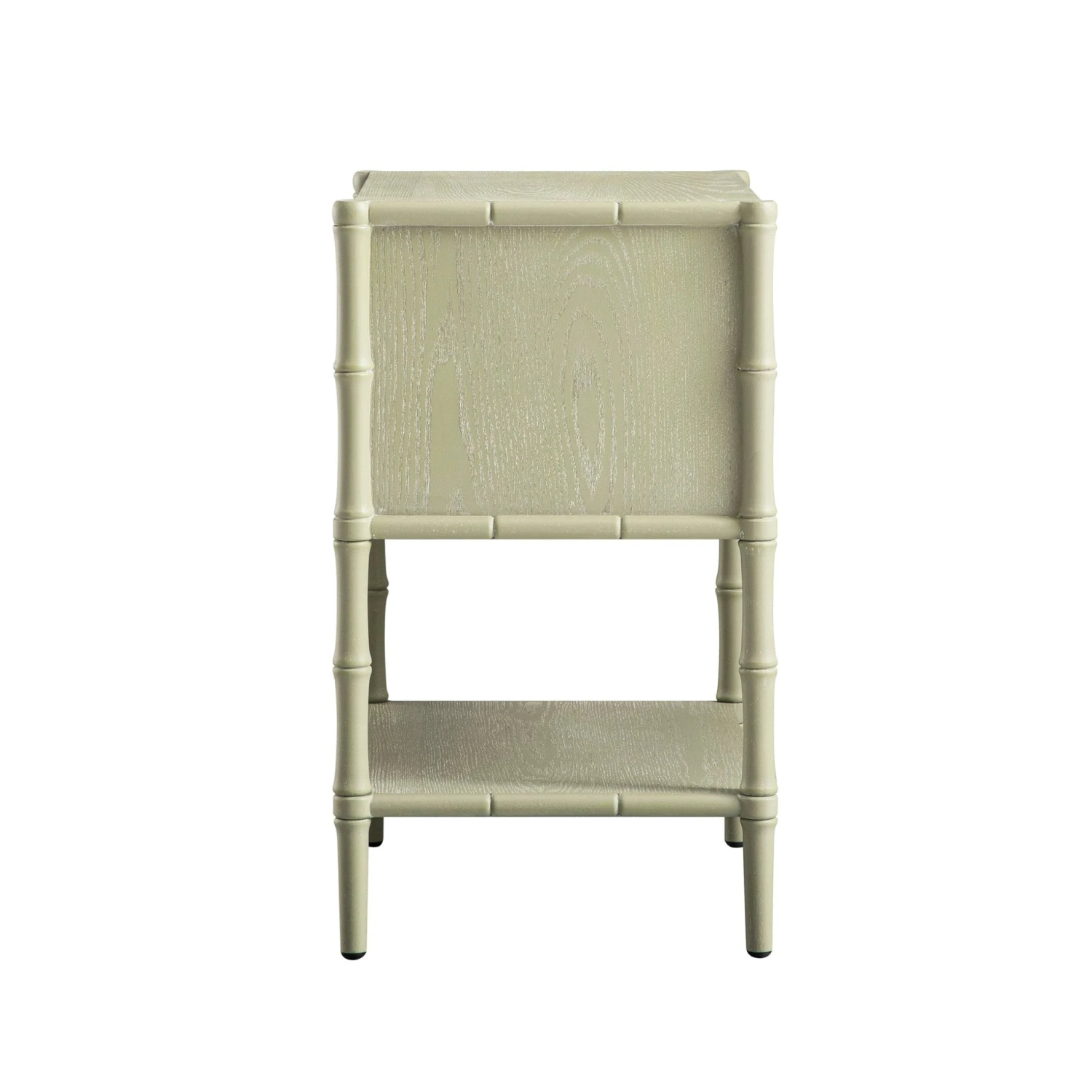 Elstowe Faux Bamboo 2-Drawer Bedside Table, Sage Green 10 Elstowe Faux Bamboo 2-Drawer Bedside Table, Sage Green - Image 10