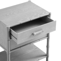 Elstowe Faux Bamboo 2-Drawer Bedside Table, Warm Grey 25 Elstowe Faux Bamboo 2-Drawer Bedside Table, Warm Grey -Daals Store XXNS 061 GREY detail2
