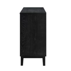 Bianca Chip Carved 2-Door 3-Drawer Sideboard, Antique Bronze & Black 22 Bianca Chip Carved 2-Door 3-Drawer Sideboard, Antique Bronze & Black -Daals Store XXSB 006 GOLD BLACK WB5