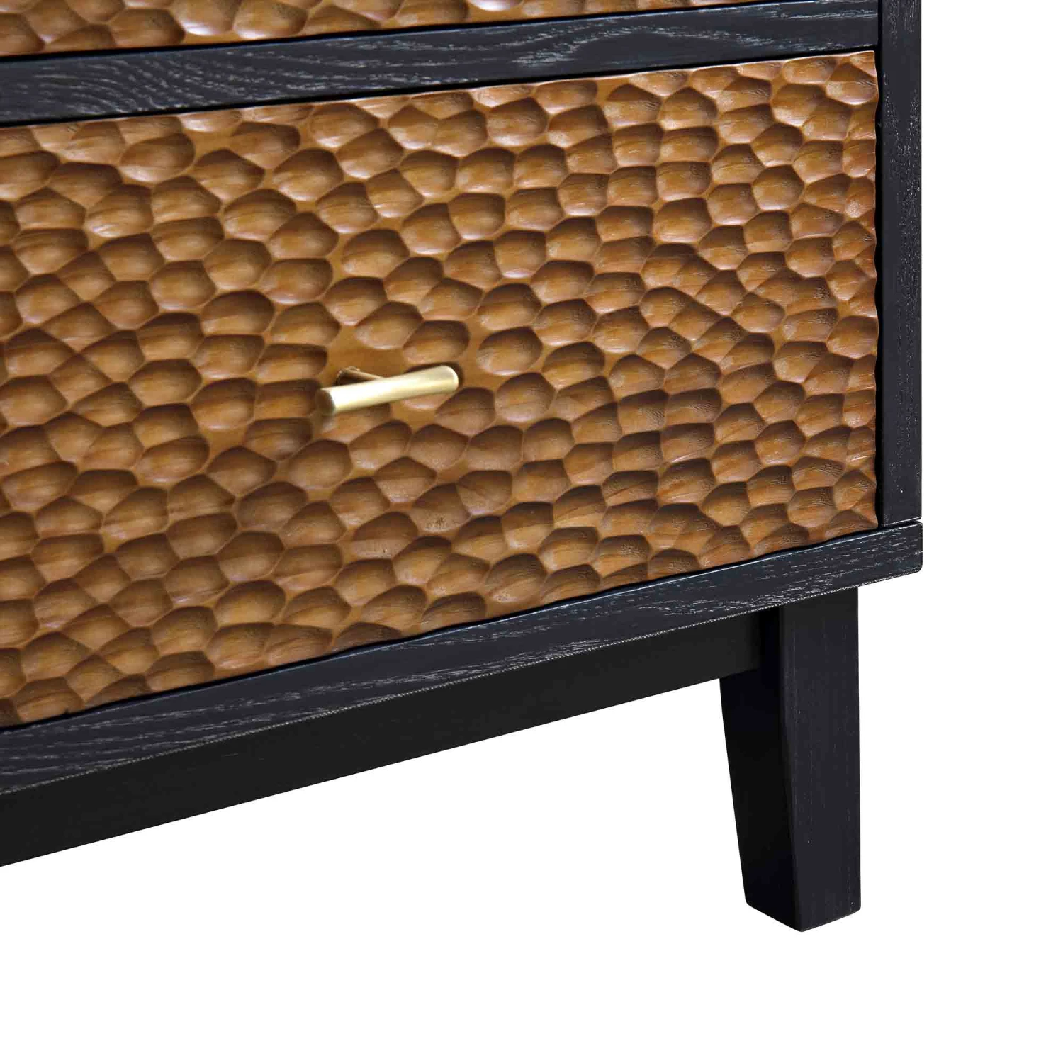 Bianca Chip Carved 2-Door 3-Drawer Sideboard, Antique Bronze & Black 13 Bianca Chip Carved 2-Door 3-Drawer Sideboard, Antique Bronze & Black - Image 13