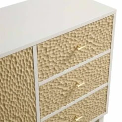 Bianca Chip Carved 2-Door 3-Drawer Sideboard, Sand Beige & Ivory -Daals Store XXSB 006 TAUPE WHITE detail1