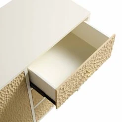 Bianca Chip Carved 2-Door 3-Drawer Sideboard, Sand Beige & Ivory -Daals Store XXSB 006 TAUPE WHITE detail2