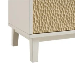 Bianca Chip Carved 2-Door 3-Drawer Sideboard, Sand Beige & Ivory -Daals Store XXSB 006 TAUPE WHITE detail4