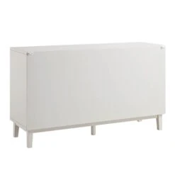 Bianca Chip Carved 3 Door Sideboard, Sand Beige & Ivory -Daals Store XXSB 009 TAUPE WHITE WB6