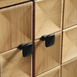 Gibbs Natural Solid Pine – Geometric Carved Door Small Sideboard Lounge Storage -Daals Store XXSB 028 NAT detail2