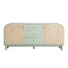 Maude Wide 3-Drawer Sideboard, Muted Pistachio Ash With Raffia 29 Maude Wide 3-Drawer Sideboard, Muted Pistachio Ash With Raffia -Daals Store XXSB 044 GREEN RAF WB1