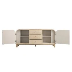 Maude Wide 3-Drawer Sideboard, Natural Ash With Raffia 12 Maude Wide 3-Drawer Sideboard, Natural Ash With Raffia -Daals Store XXSB 044 NAT RAF WB3