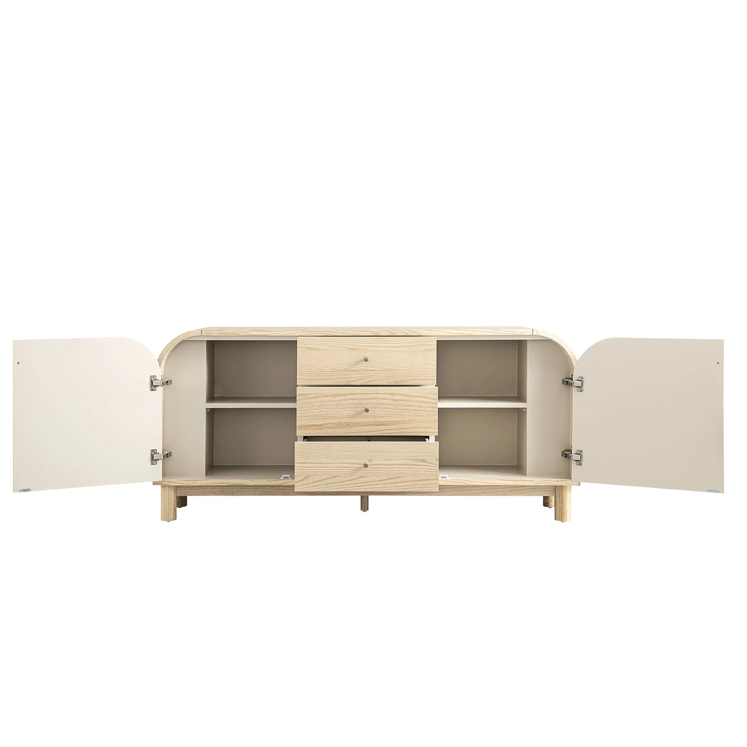 Maude Wide 3-Drawer Sideboard, Natural Ash 4 Maude Wide 3-Drawer Sideboard, Natural Ash - Image 4