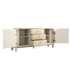 Maude Wide 3-Drawer Sideboard, Natural Ash 12 Maude Wide 3-Drawer Sideboard, Natural Ash -Daals Store XXSB 045 NAT NAT WB4