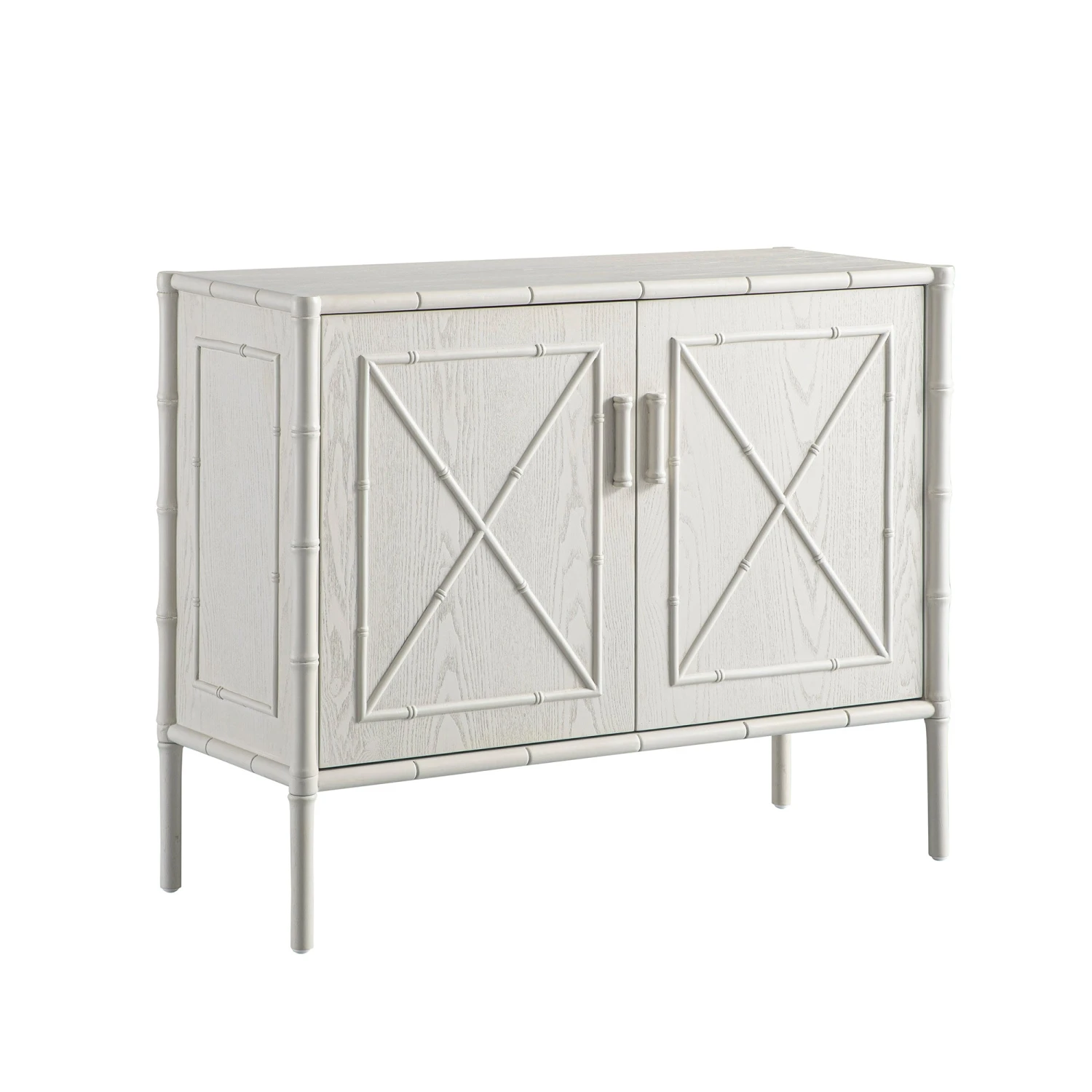 Elstowe Faux Bamboo Small Sideboard, Shaded White 9 Elstowe Faux Bamboo Small Sideboard, Shaded White - Image 9
