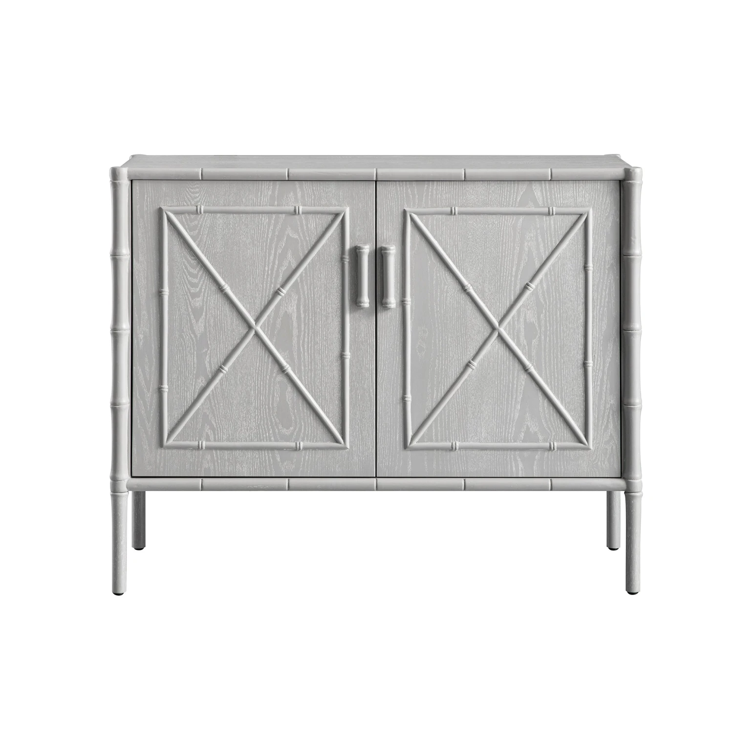 Elstowe Faux Bamboo Small Sideboard, Warm Grey 1 Elstowe Faux Bamboo Small Sideboard, Warm Grey