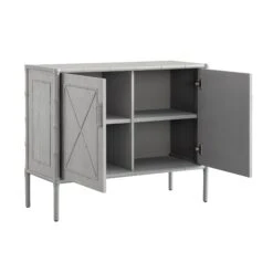 Elstowe Faux Bamboo Small Sideboard, Warm Grey 13 Elstowe Faux Bamboo Small Sideboard, Warm Grey -Daals Store XXSB 064 GREY WB3