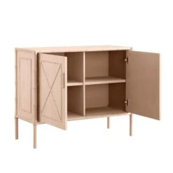 Elstowe Faux Bamboo Small Sideboard, Nude Pink 13 Elstowe Faux Bamboo Small Sideboard, Nude Pink -Daals Store XXSB 064 NUDE WB4