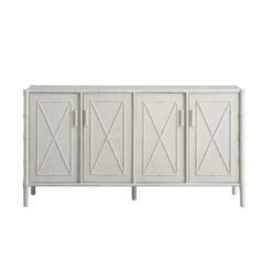 Elstowe Faux Bamboo Large Sideboard, Shaded White -Daals Store XXSB 065 BEIGE WB1