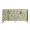 Elstowe Faux Bamboo Large Sideboard, Sage Green -Daals Store XXSB 065 GREEN WB1