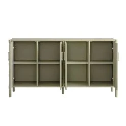 Elstowe Faux Bamboo Large Sideboard, Sage Green -Daals Store XXSB 065 GREEN WB4