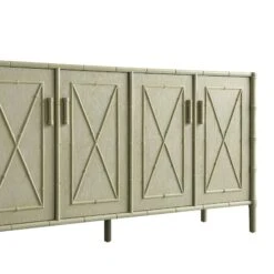 Elstowe Faux Bamboo Large Sideboard, Sage Green -Daals Store XXSB 065 GREEN detail1