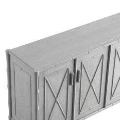 Elstowe Faux Bamboo Large Sideboard, Warm Grey -Daals Store XXSB 065 GREY detail2