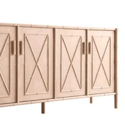 Elstowe Faux Bamboo Large Sideboard, Nude Pink -Daals Store XXSB 065 NUDE detail1