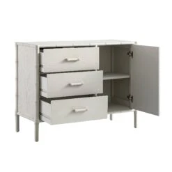 Elstowe Faux Bamboo 1-Door 3-Drawer Sideboard, Shaded White 13 Elstowe Faux Bamboo 1-Door 3-Drawer Sideboard, Shaded White -Daals Store XXSB 066 BEIGE WB3