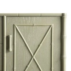 Elstowe Faux Bamboo 1-Door 3-Drawer Sideboard, Sage Green -Daals Store XXSB 066 GREEN detail4