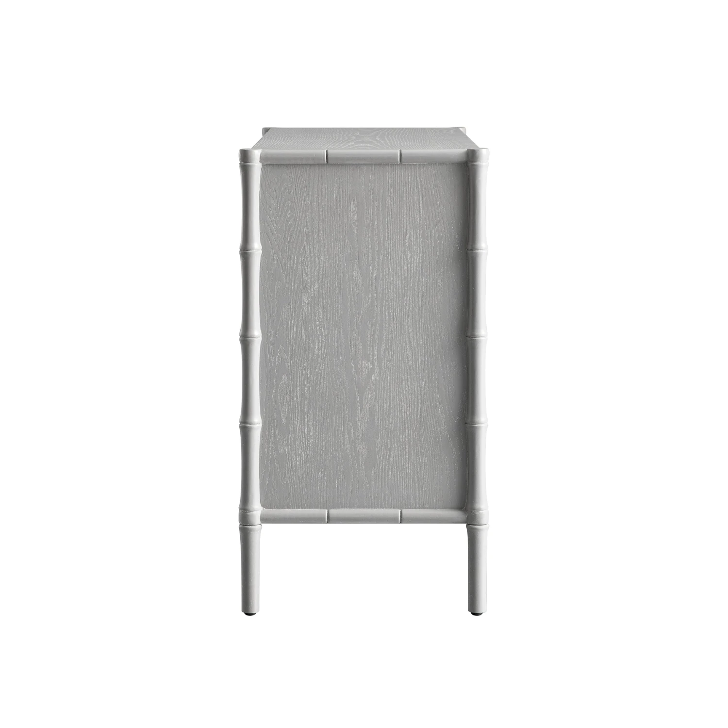 Elstowe Faux Bamboo 1-Door 3-Drawer Sideboard, Warm Grey 5 Elstowe Faux Bamboo 1-Door 3-Drawer Sideboard, Warm Grey - Image 5