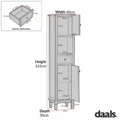 Chantilly Whitewashed Carved Bathroom Tallboy Cabinet 25 Chantilly Whitewashed Carved Bathroom Tallboy Cabinet -Daals Store XXTALL 058 CHART 1