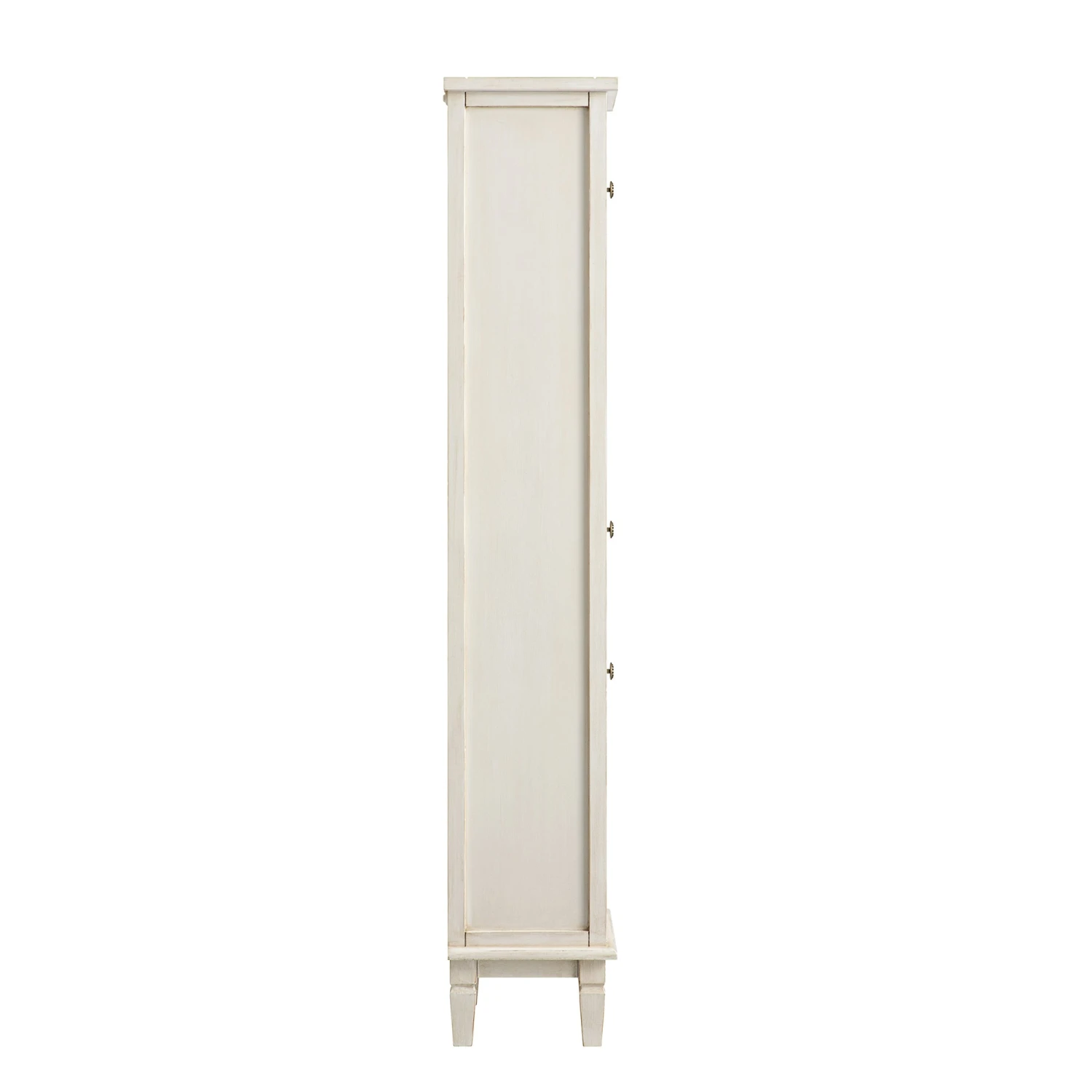 Chantilly Whitewashed Carved Bathroom Tallboy Cabinet 12 Chantilly Whitewashed Carved Bathroom Tallboy Cabinet - Image 12