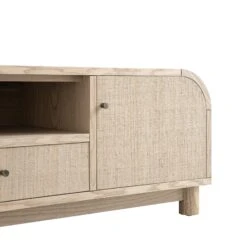 Maude TV Unit, Natural Ash With Raffia -Daals Store XXTV 048 NAT RAF detail2