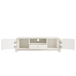Maude TV Unit, Washed White Ash With Raffia -Daals Store XXTV 048 WHITE RAF WB4